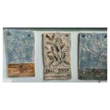 Set of 3 Hand Made Pottery Fall Plaques