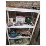 Contents on shelves AND 4 tier shelf storage