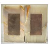 Quartz Bookends Presented to Paul Bear Bryant