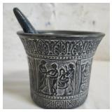 Vintage style Greek mortar & pestle