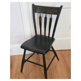 Black & Gold Hand Painted Hitchcock STYLE Chair