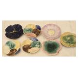 Lot of 7 Majolica Pottery & MORE Butter Pats