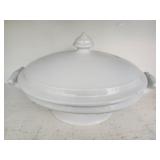 Vintage white ironstone tureen with lid