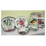 Vintage Italian hand painted ceramic dishes