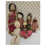 Vintage cultures cloth dolls