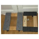 Lot of 2 Wooden 4 Wheel Furniture Dollys