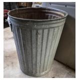 Metal garbage can