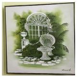 vintage Wicker Chair Painting on By Harvard Lee