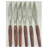Mid Century 6pc Mode Danish style steak knives