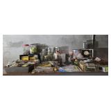 Large shelf lot of nails screws and more