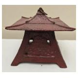 Red cast iron Asian style bell