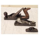 Estate lot ofn3 Vintage Wood & Metal Planes