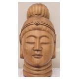 Katsura Wood Mask Japanese Goddess Kannon