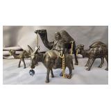 Set of 4 brass camels Turkish