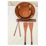 Japanese Vintage Lacquerware Bowls & Chopsticks