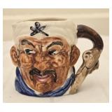 Hand Painted Ceramic Jolly Roger Mug Made in Japan