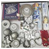 Drawer lot Vintage Aluminum Cookie Cutters & Molds