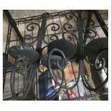 Pair of metal candle stick holders