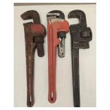 Lot of 3 adjustable wrenches