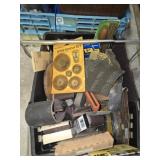 Crate of sandpaper and more