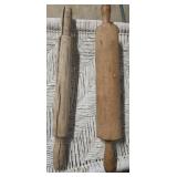 Lot of 2 wooden rolling pins