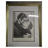 Gone with the wind framed glass is broke