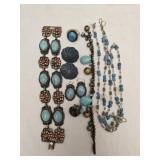 Estate lot of turquoise like jewelry