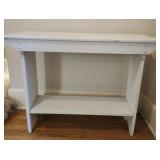 White lower storage shelf
