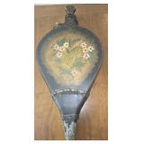 antique hand painted fireplace bellows
