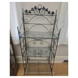 3 tier metal and glass shelf