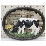 Vintage cast iron cow trivet