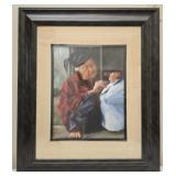 Framed print of a man