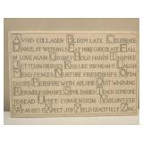 ABCs heavy wall decor
