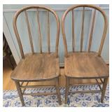 Pair of vintage wood chairs