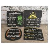 Lot of 4 Vintage Cast Iron Painted Trivets
