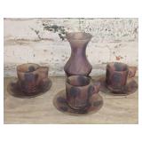 7 pc Beautiful Vintage Art Glass Set