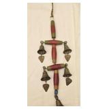 Rustic Indian Style Wind Chime with Brass Bells