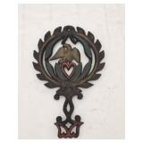 1940 Vintage Cast Iron Painted Trivet