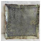 Decorative ceramic square plate