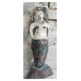 Handmade ceramic sculpture of a mermaid