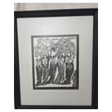 Framed traditional Chinese rubbing