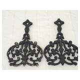 Pair of Vintage Cast Iron Trivets
