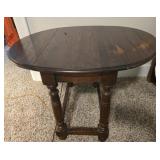 Dark wood side table