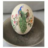 Asian hand painted eggshell