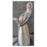 Lladro #4584 Girl with Lamb porcelain figurine