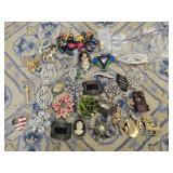 Estate lot of costume pins