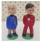 Vintage Magneto kissing bobblehead nodder dolls