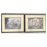 Lot of 2 Framed Pictures