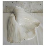 Handmade white abstract ceramic art sculpture