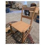Oak wood rocking chair